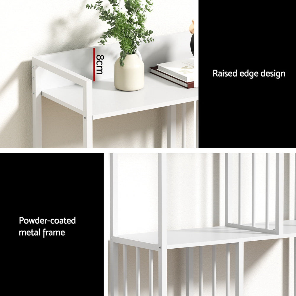 Marlook Bookshelf Display Shelves 5 Tiers 120cm White