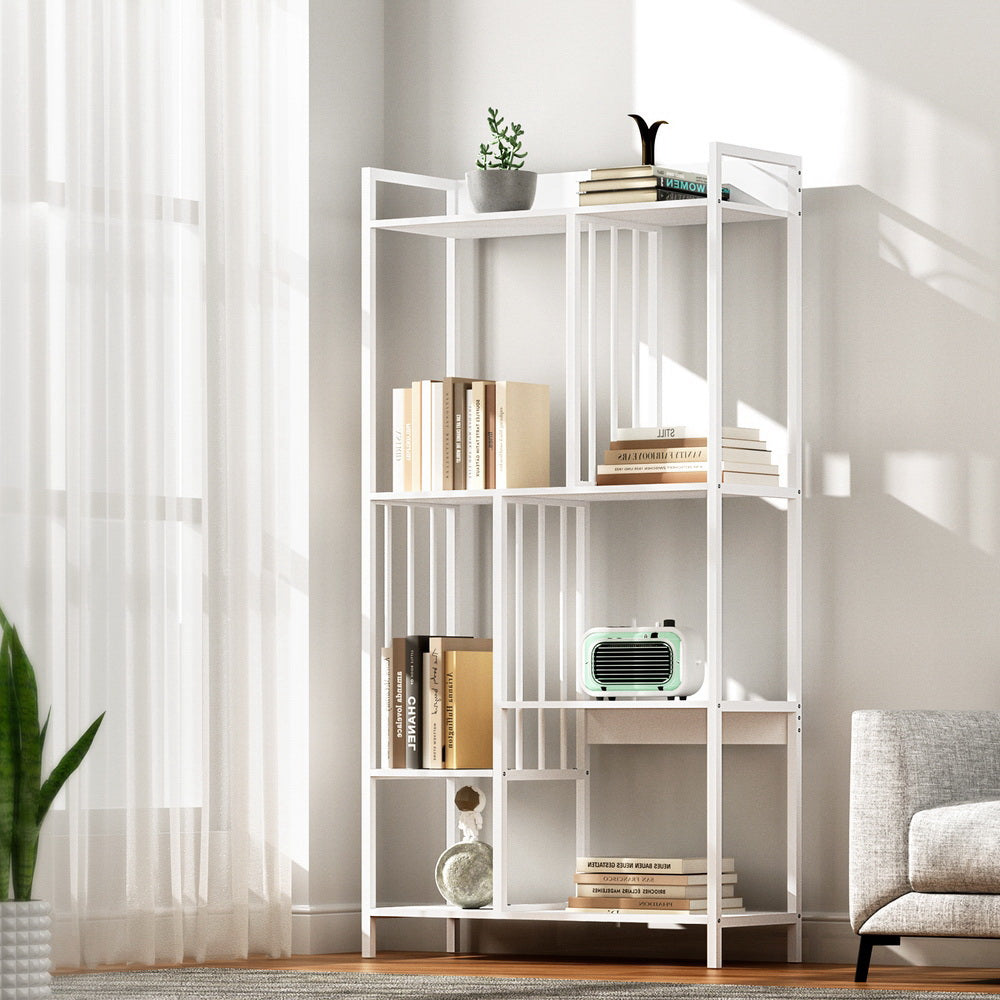 Marlook Bookshelf Display Shelves 5 Tiers 120cm White