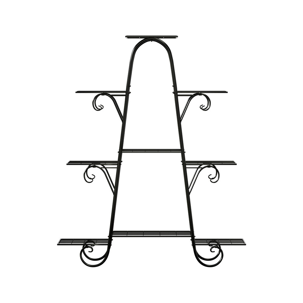 Marlook Plant Stand 9 Tier Metal Flower Pot Shelf Black