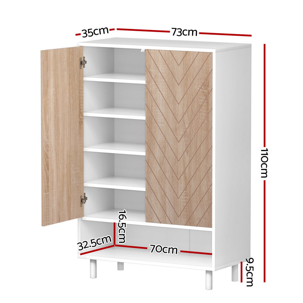 Marlook Shoe Rack Cabinet 24 Pairs 6-tier White