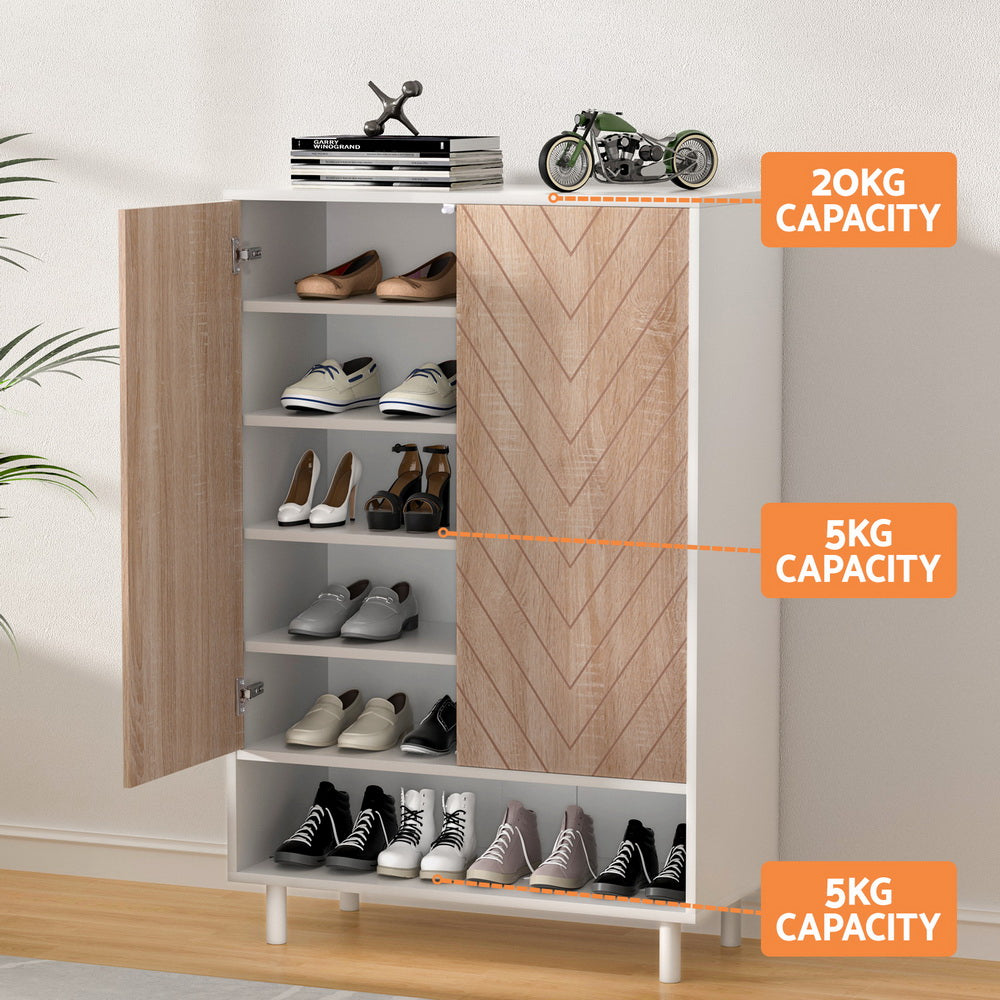 Marlook Shoe Rack Cabinet 24 Pairs 6-tier White