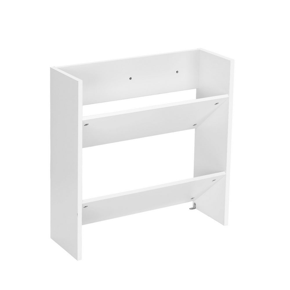 Marlook Shoe Rack 2-tier 12 Pairs Wall Mounted x2 - White
