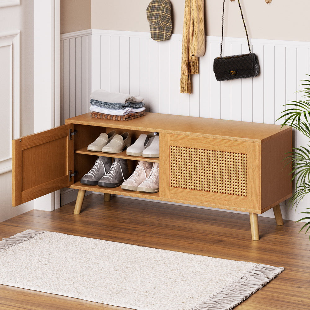 Marlook Shoe Rack Bench Up to 10 Pairs Rattan Starlyn