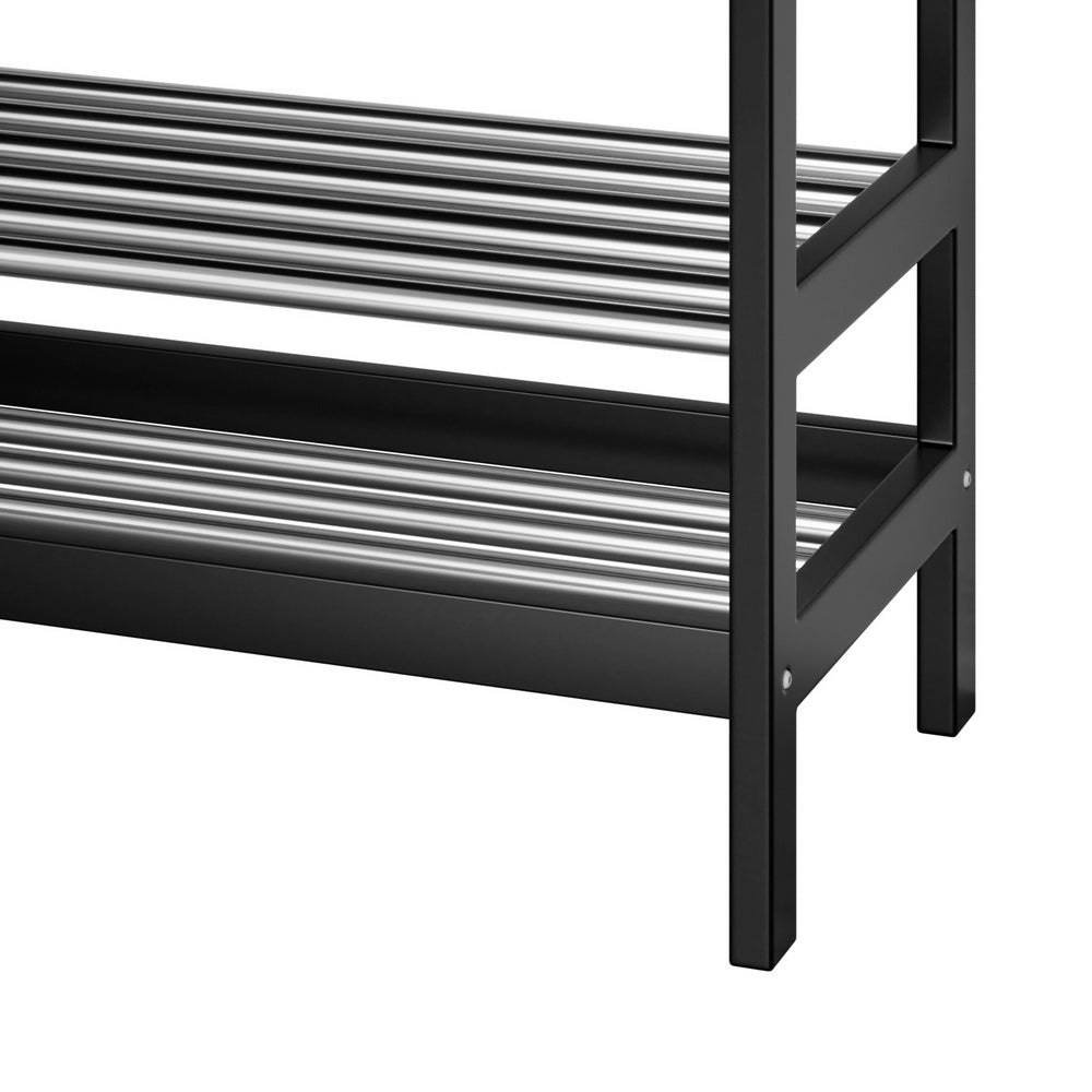 Marlook Shoe Rack Cabinet Bamboo Bench 10 Paris Black