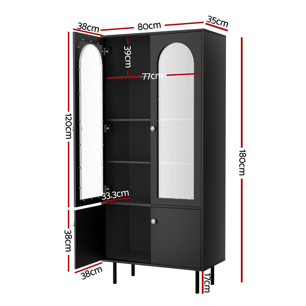 Marlook Buffet Sideboard Cupboard Cabinet Black