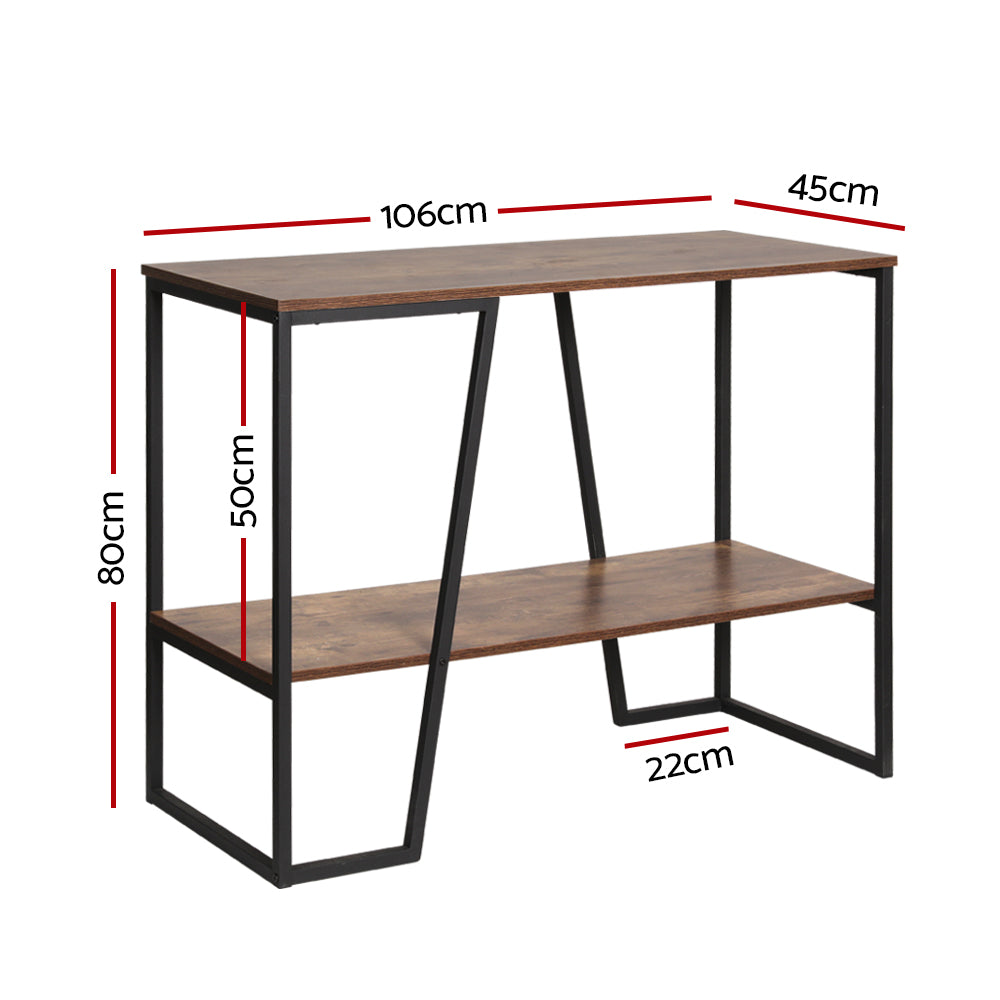 Marlook Console Table 106CM 2-tier Walnut Cora