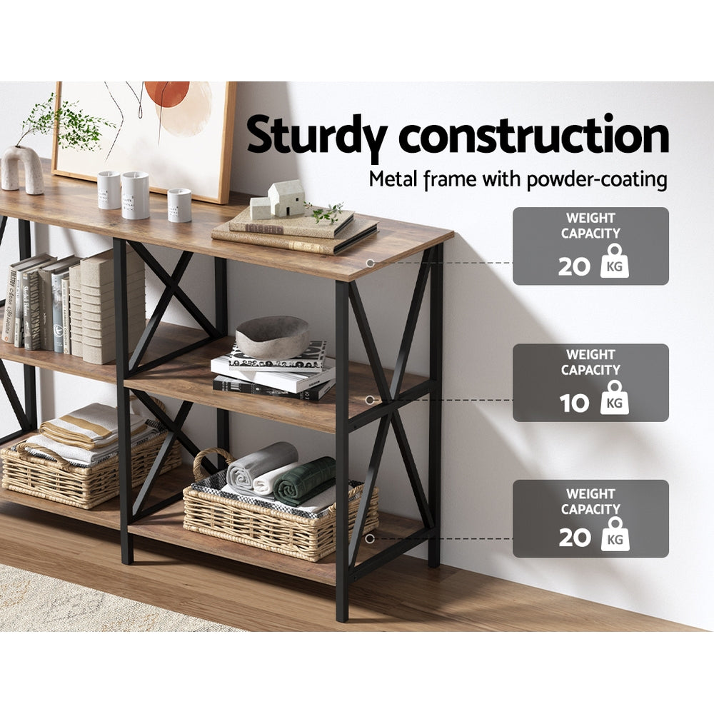 Marlook Console Table 120CM 3-tier Walnut Xiah