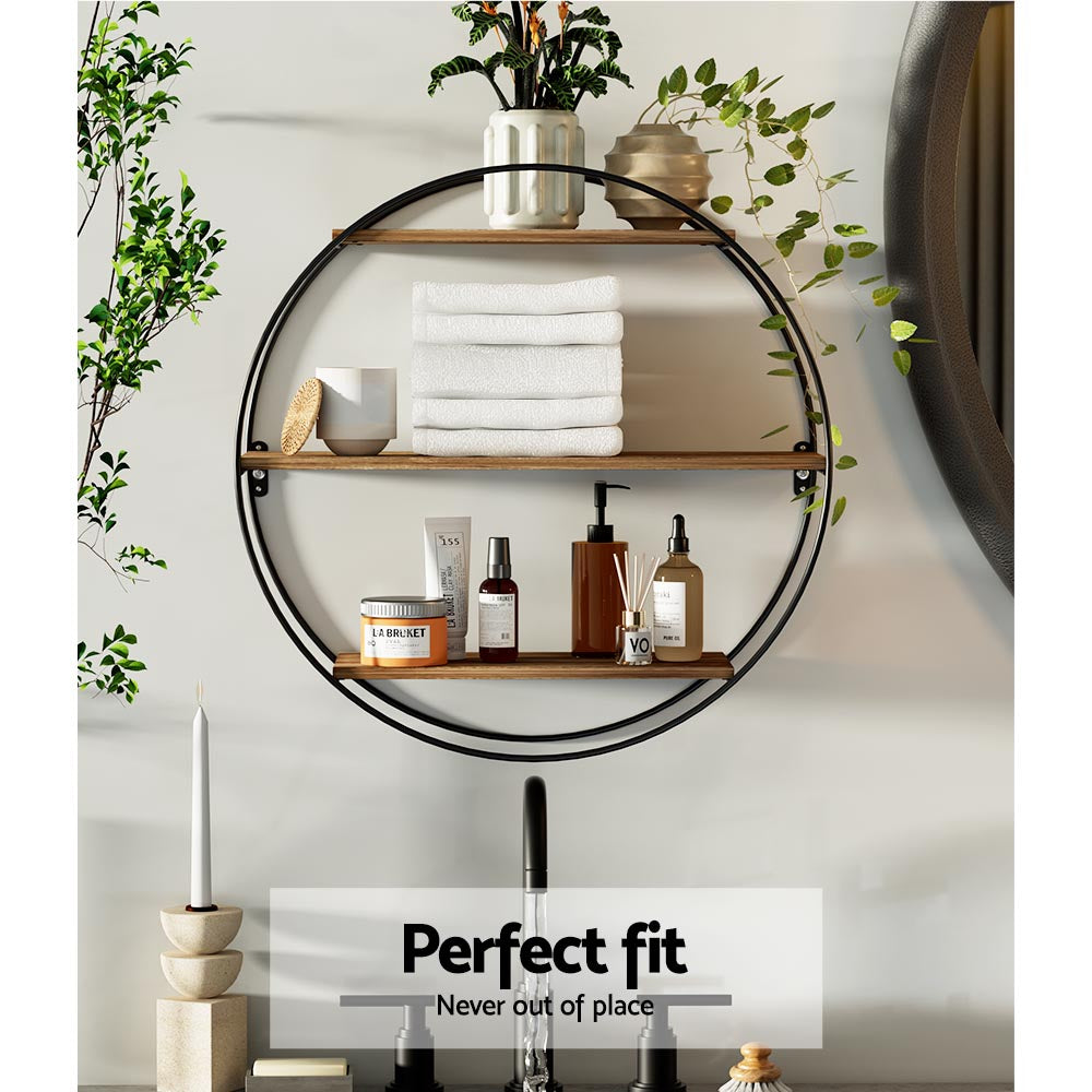 Marlook Floating Wall Shelf Round 3-Tier