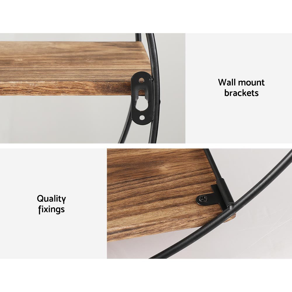 Marlook Floating Wall Shelf Round 3-Tier