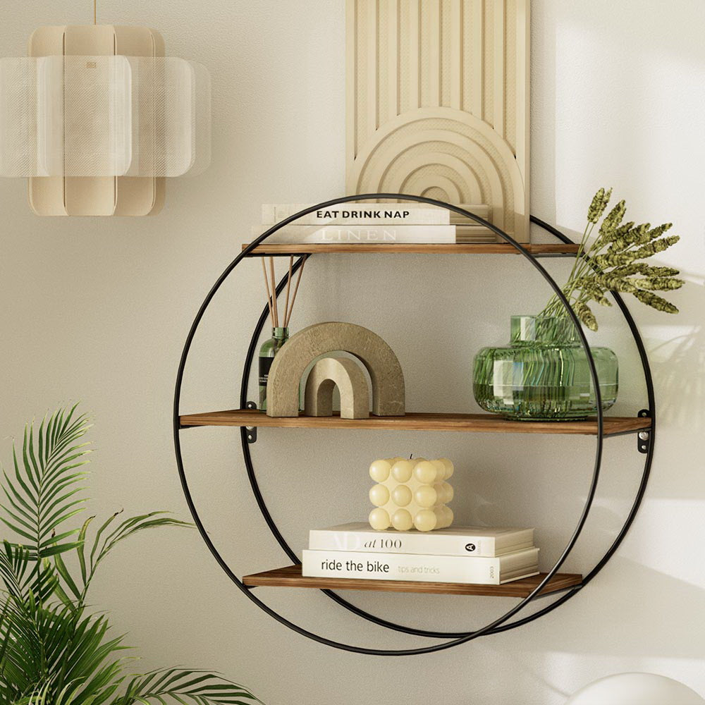 Marlook Floating Wall Shelf Round 3-Tier