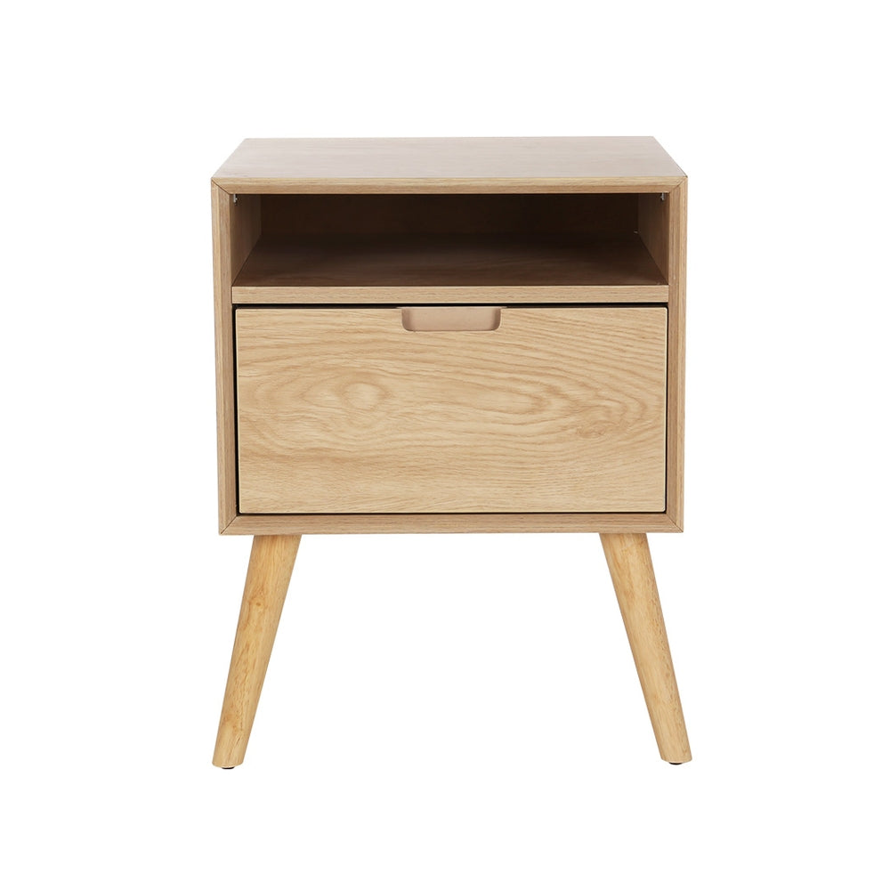 Marlook Bedside Table Drawers Side Table Shelf Storage Cabinet Nightstand GORR