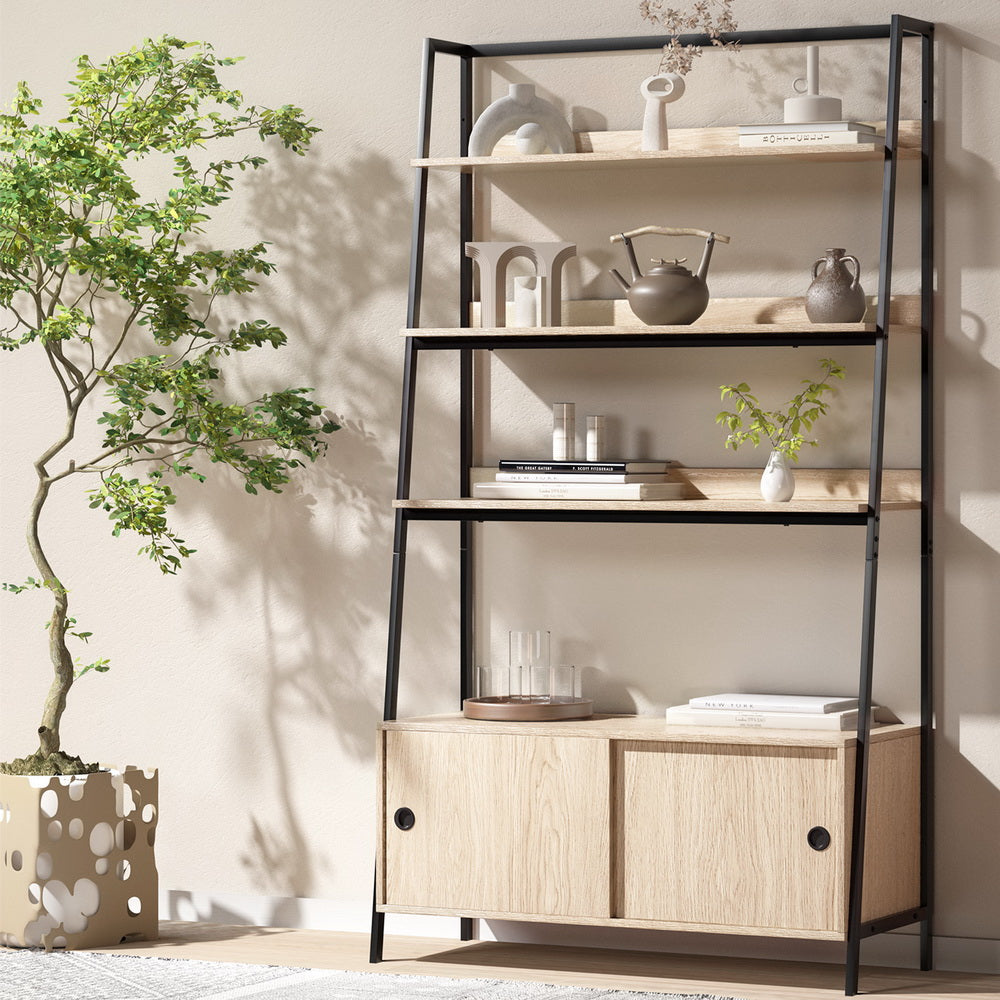 Marlook Bookshelf 5 Tier Cube Cabinet MIRA Oak
