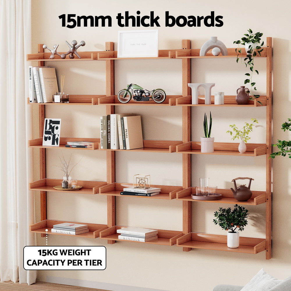 Marlook Bookshelf Floating Shelf CAPIZ Oak