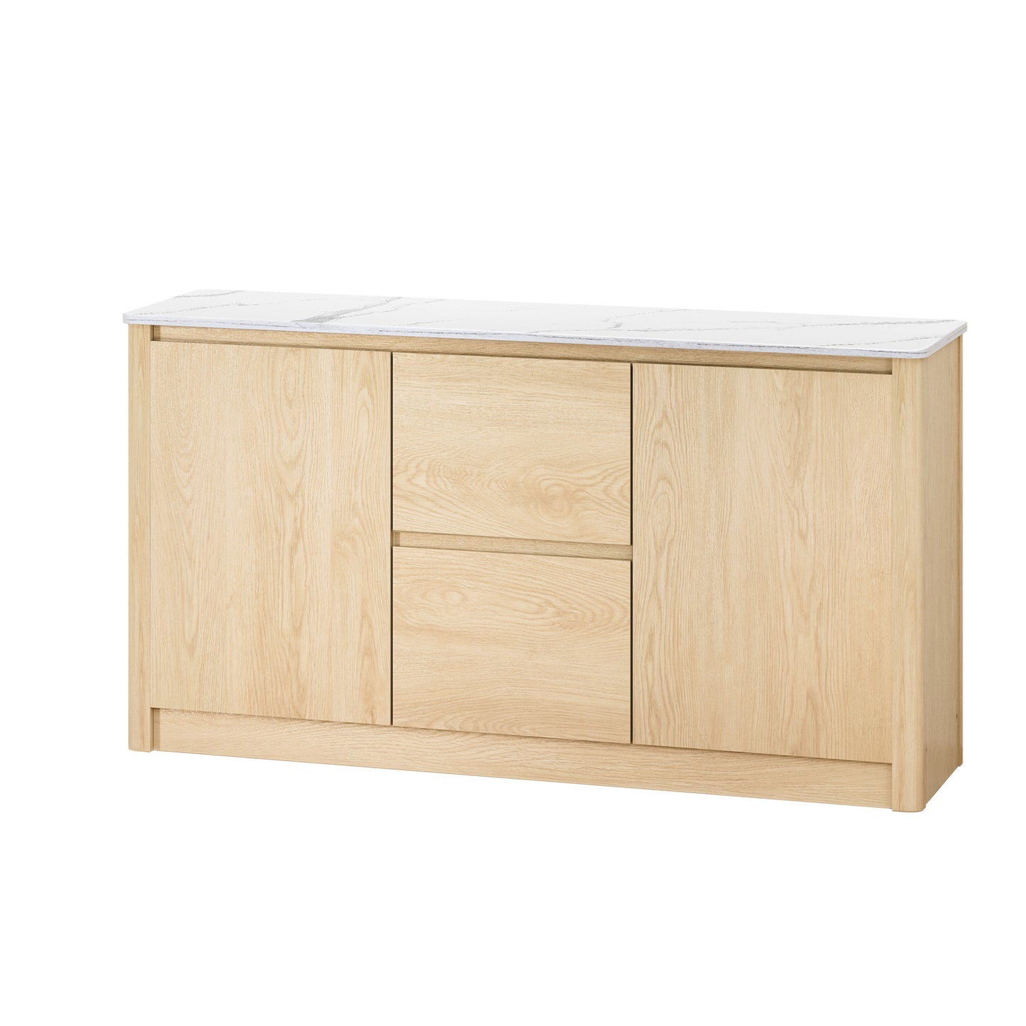 Marlook Buffet Sideboard Marble Style Tabletop - Pine