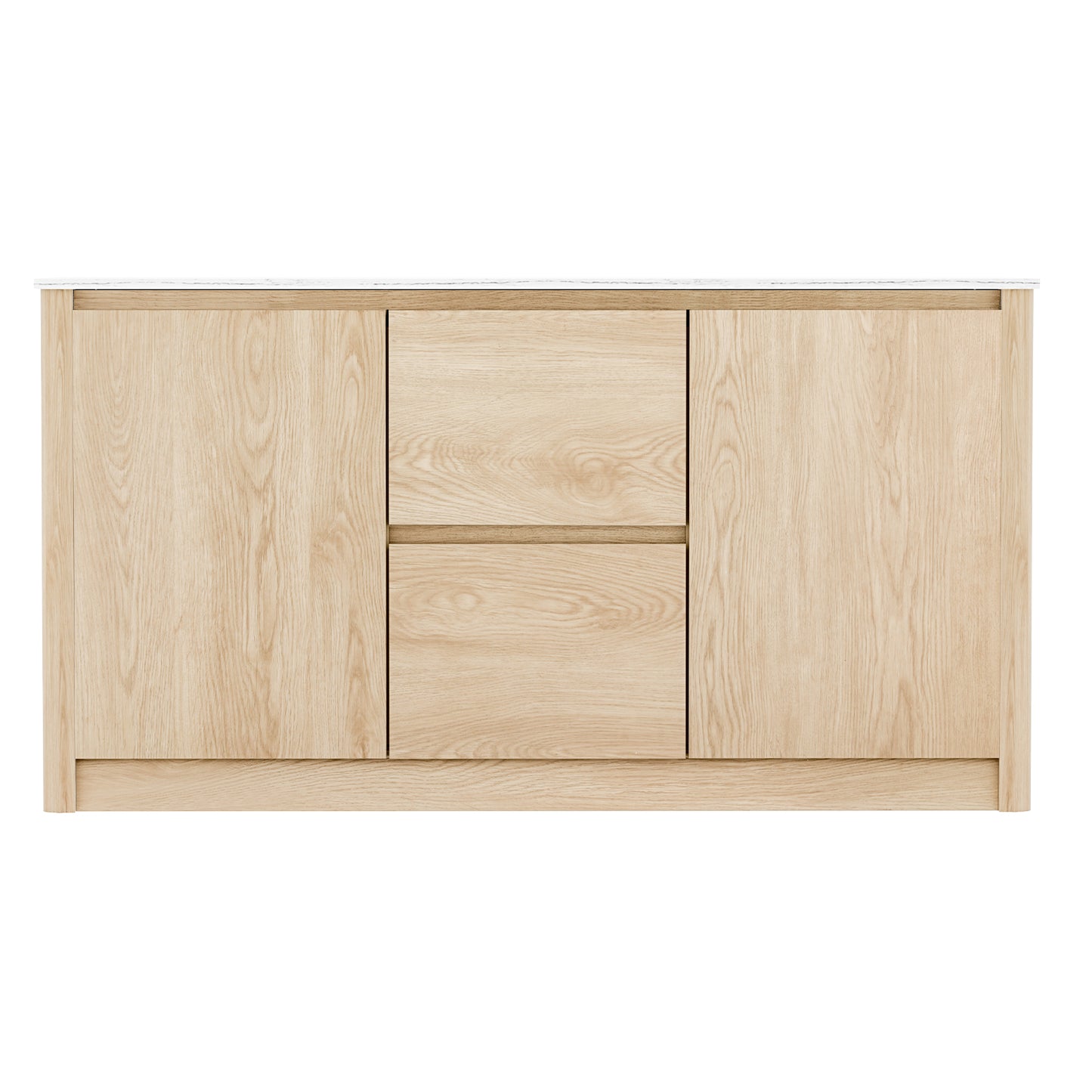 Marlook Buffet Sideboard Marble Style Tabletop - Pine