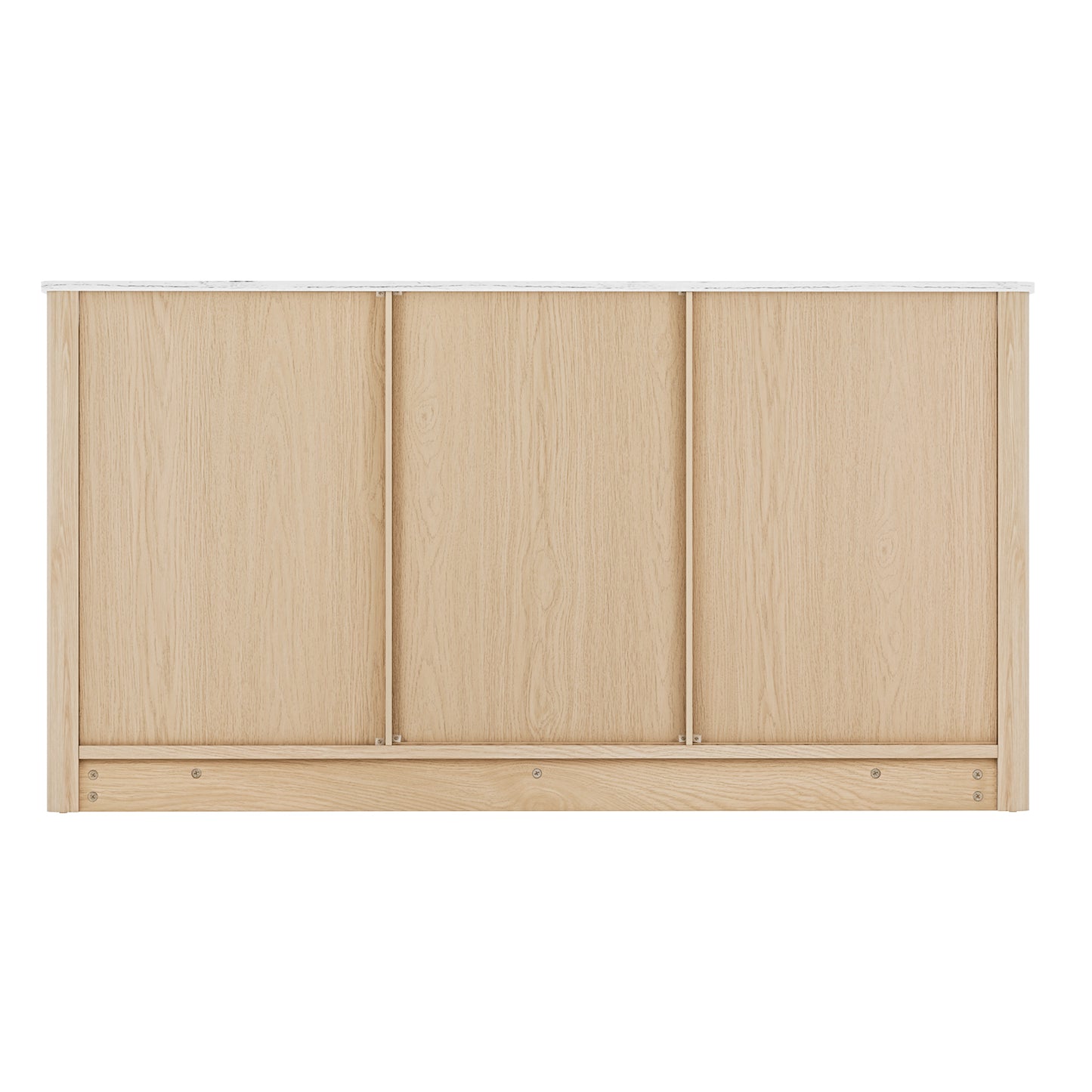 Marlook Buffet Sideboard Marble Style Tabletop - Pine