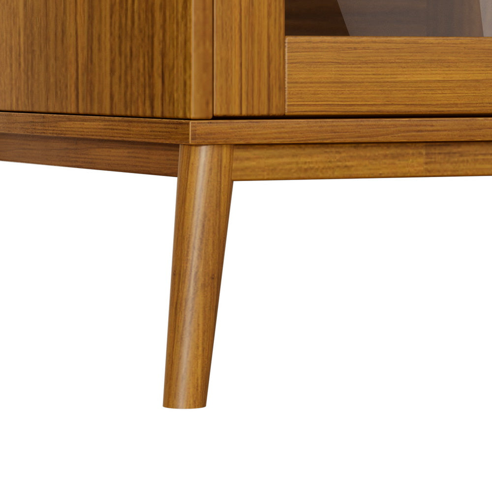Marlook Buffet Sideboard Glass Doors - Oak