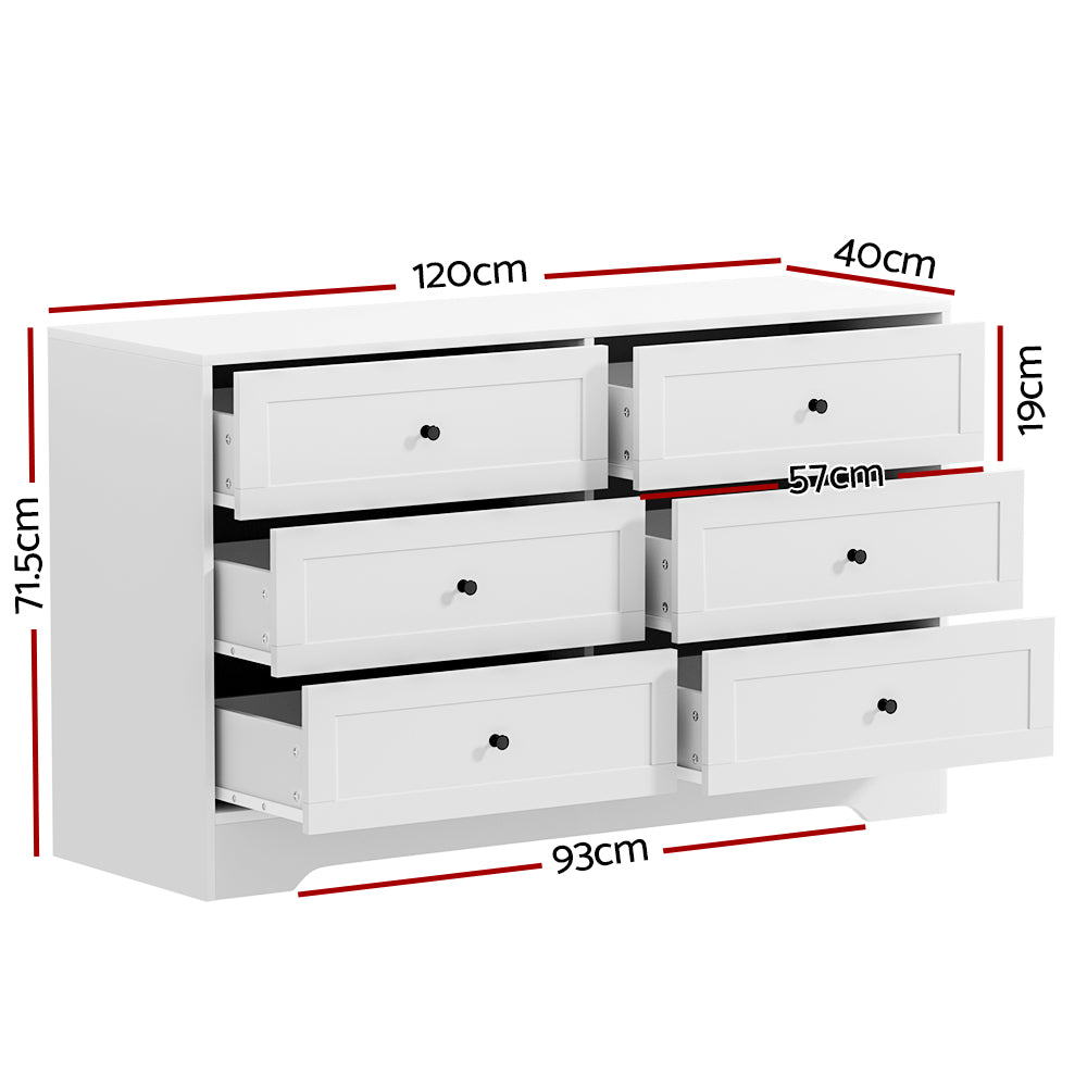 Marlook 6 Chest of Drawers - LEIF White