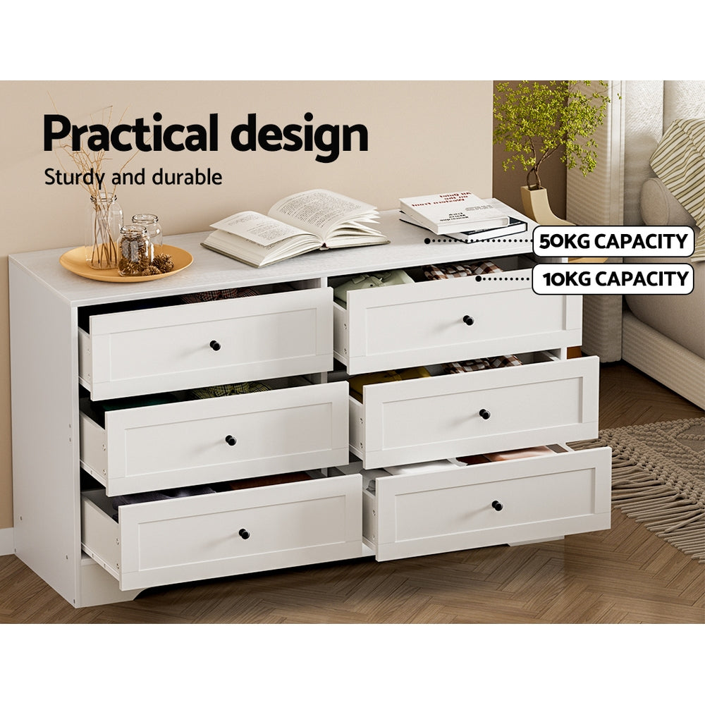 Marlook 6 Chest of Drawers - LEIF White