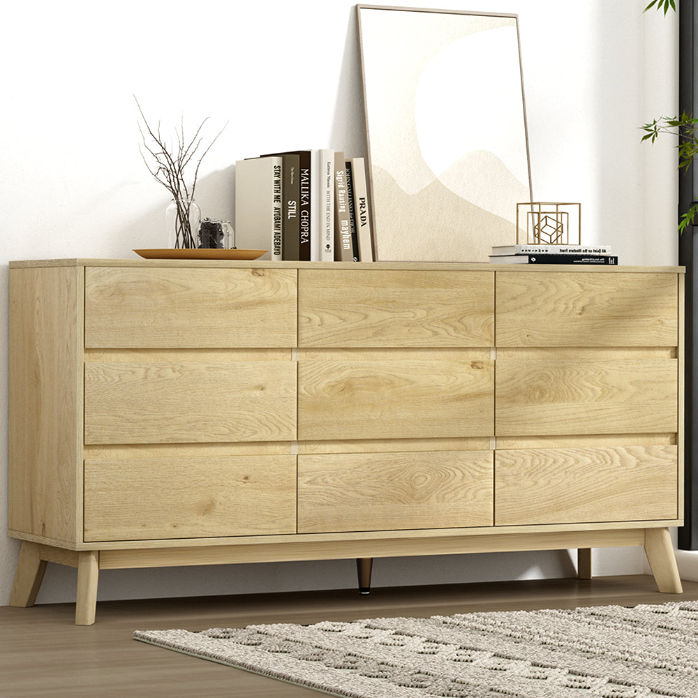 Marlook 9 Chest of Drawers Tallboy Cabinet - XAVI Pine