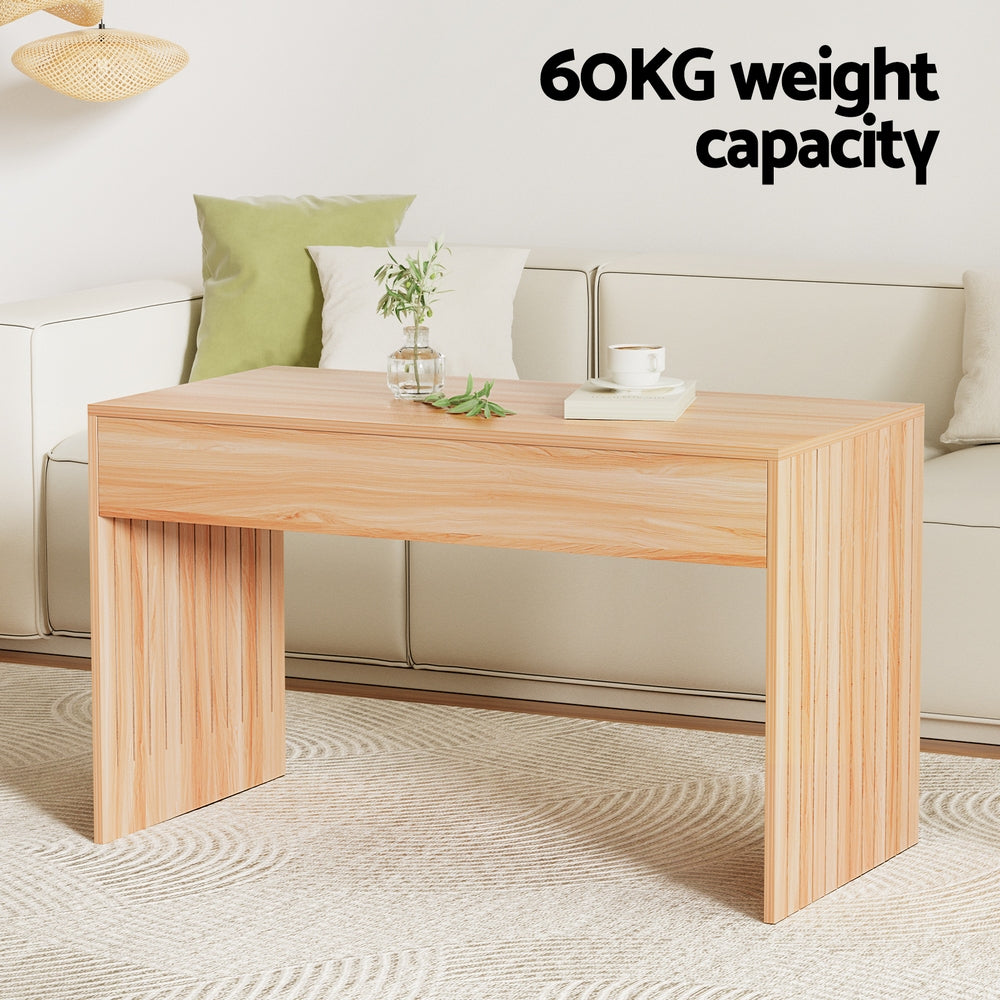 Marlook Coffee Table Rectangle Fluted Side 100CM