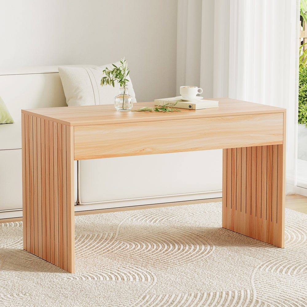 Marlook Coffee Table Rectangle Fluted Side 100CM
