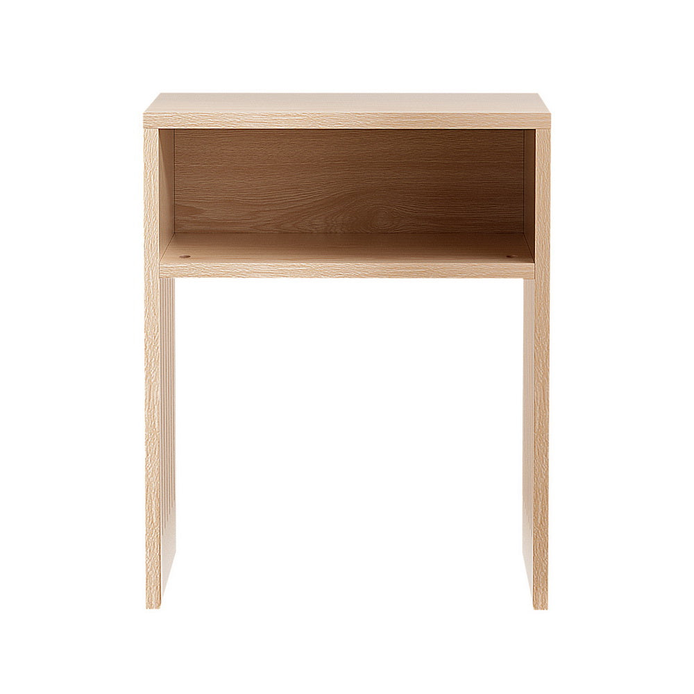 Marlook Coffee Table Storage Shelf Fluted Side Pine