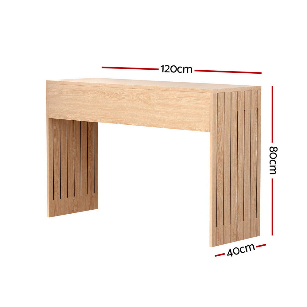 Marlook Console Table Hallway Fluted 120CM Pine