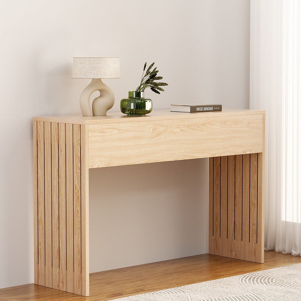 Marlook Console Table Hallway Fluted 120CM Pine