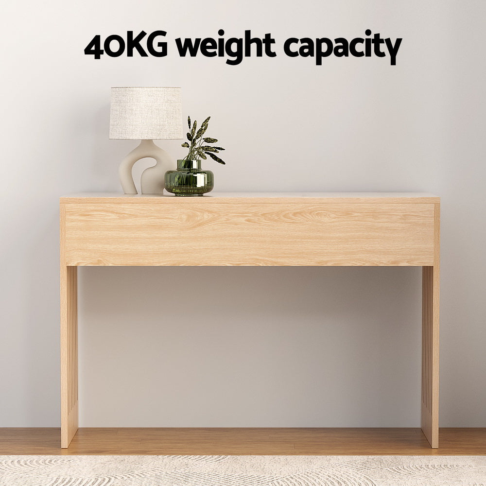 Marlook Console Table Hallway Fluted 120CM Pine