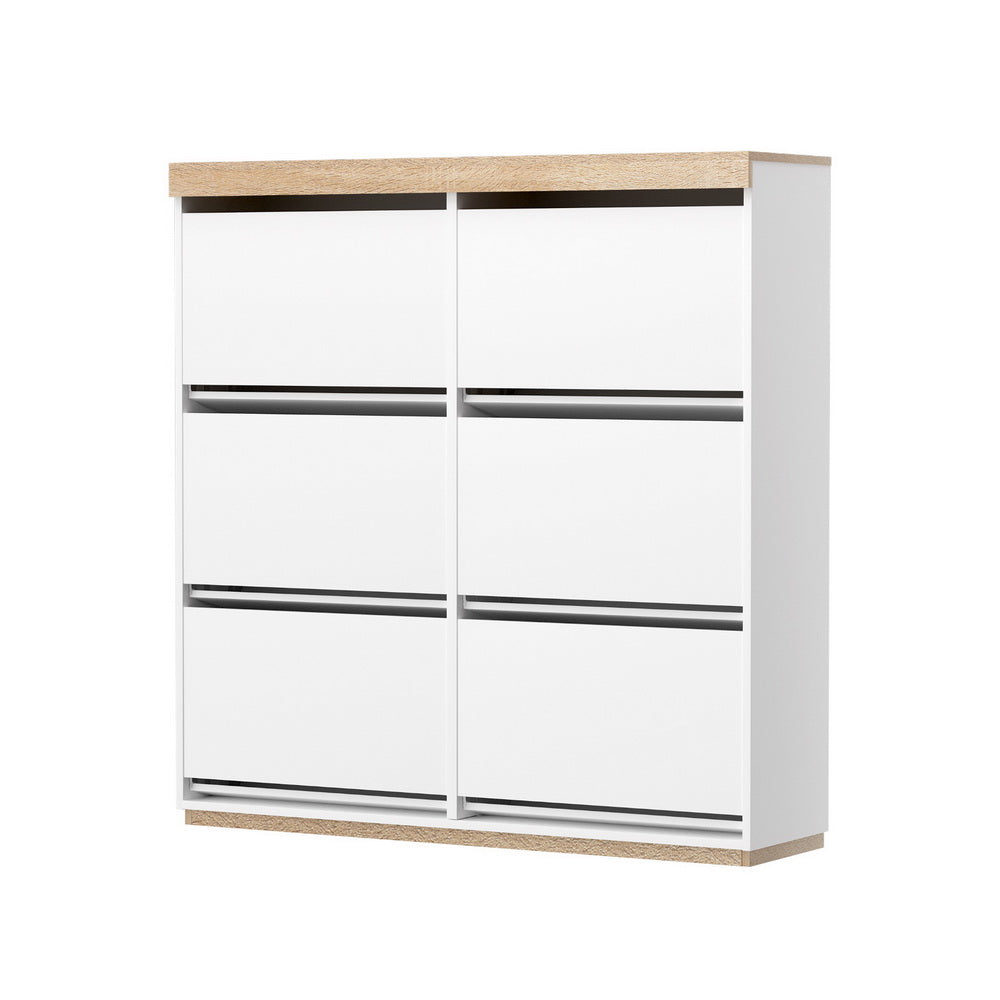 Marlook Shoe Rack Cabinet 3-Tier 45 Pairs White