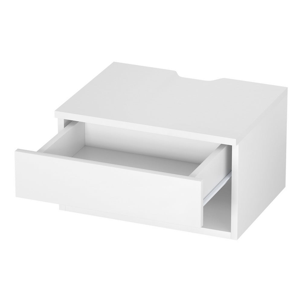 Marlook Floating Bedside Table Nightstand Drawer White