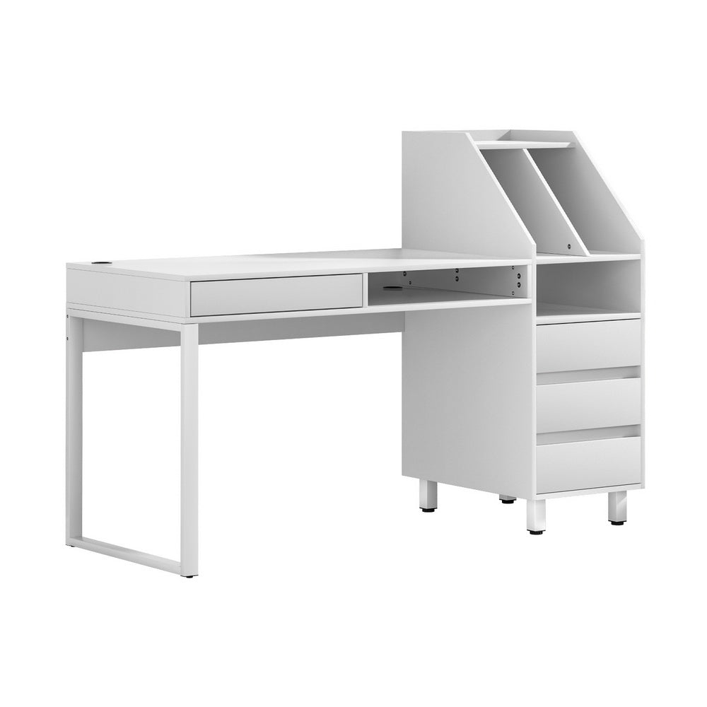 Marlook Computer Desk Office Study Desks Table Drawer Bookshelf