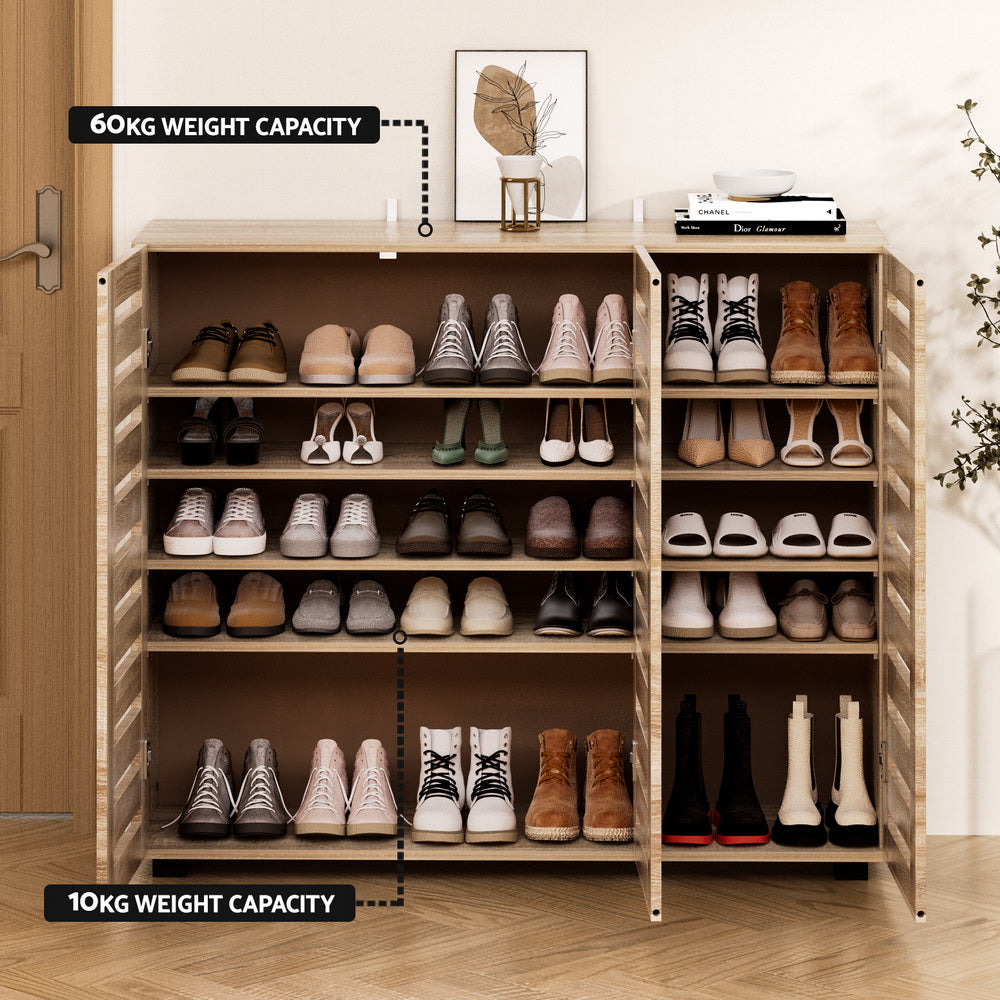 Marlook Shoe Rack Cabinet 30 Pairs Adjustable Shelf