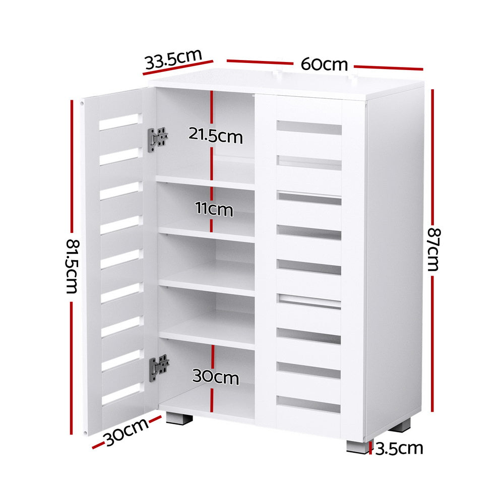 Marlook Shoe Rack Cabinet 20 Pairs 5-tier White Alster