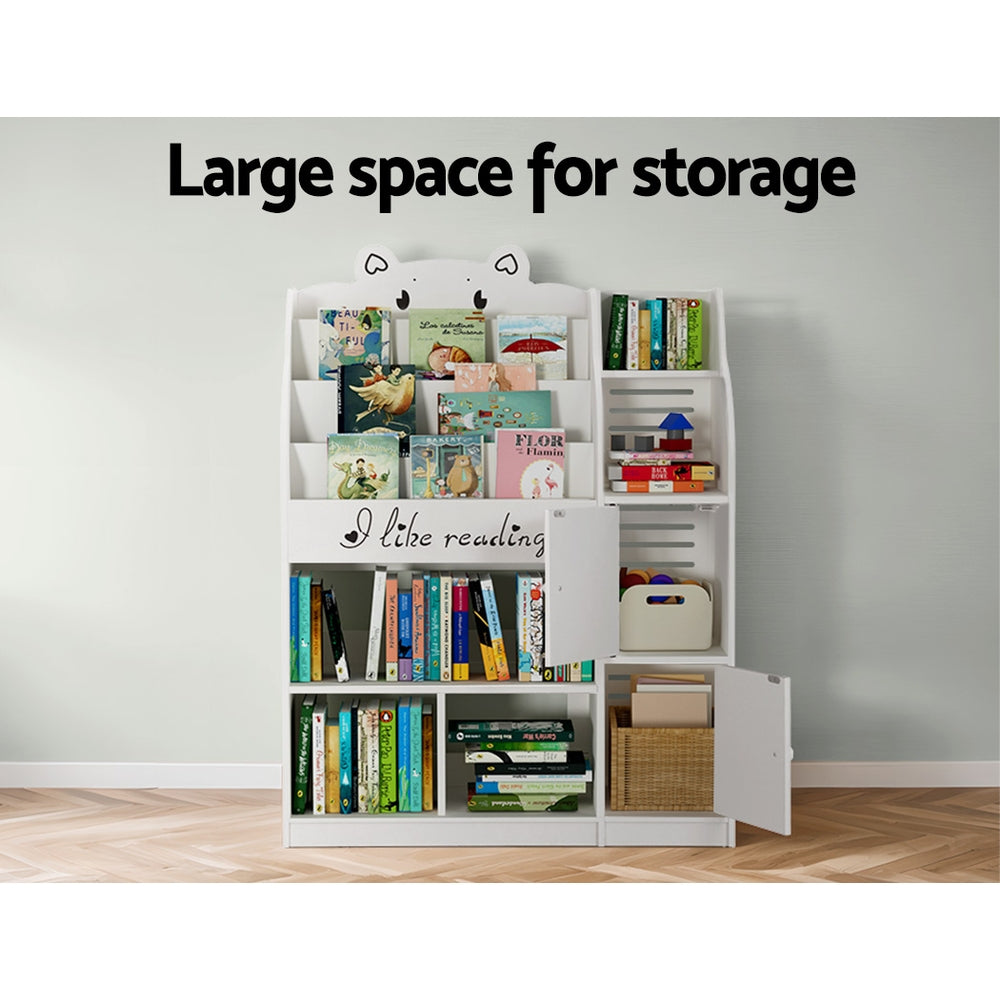 Marlook 4 Tiers Kids Bookshelf Storage Children Bookcase Toy Organiser Display