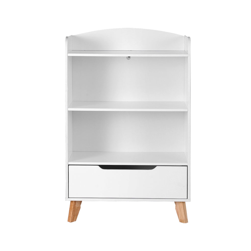 Marlook Kids Bookshelf 3 Tiers Storage Children Bookcase Toys Organiser Drawer