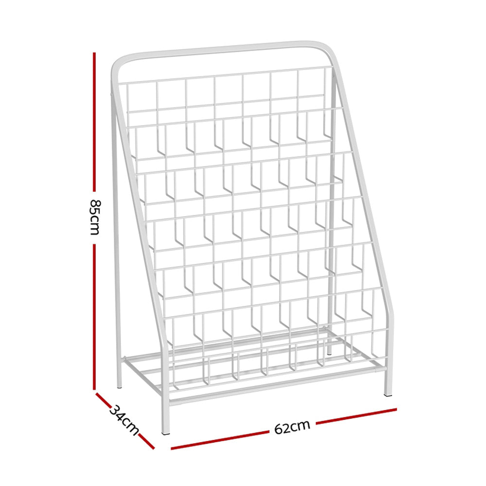 Marlook 6 Tiers Kids Bookshelf Magazine Rack Children Bookcase Organiser Foldable