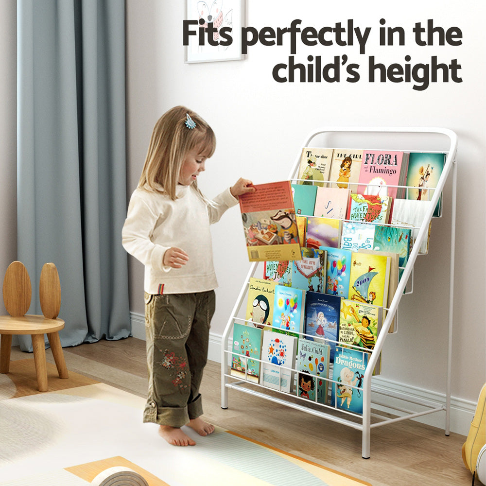Marlook 6 Tiers Kids Bookshelf Magazine Rack Children Bookcase Organiser Foldable