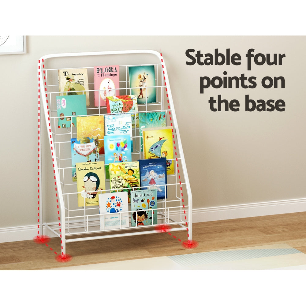 Marlook 6 Tiers Kids Bookshelf Magazine Rack Children Bookcase Organiser Foldable