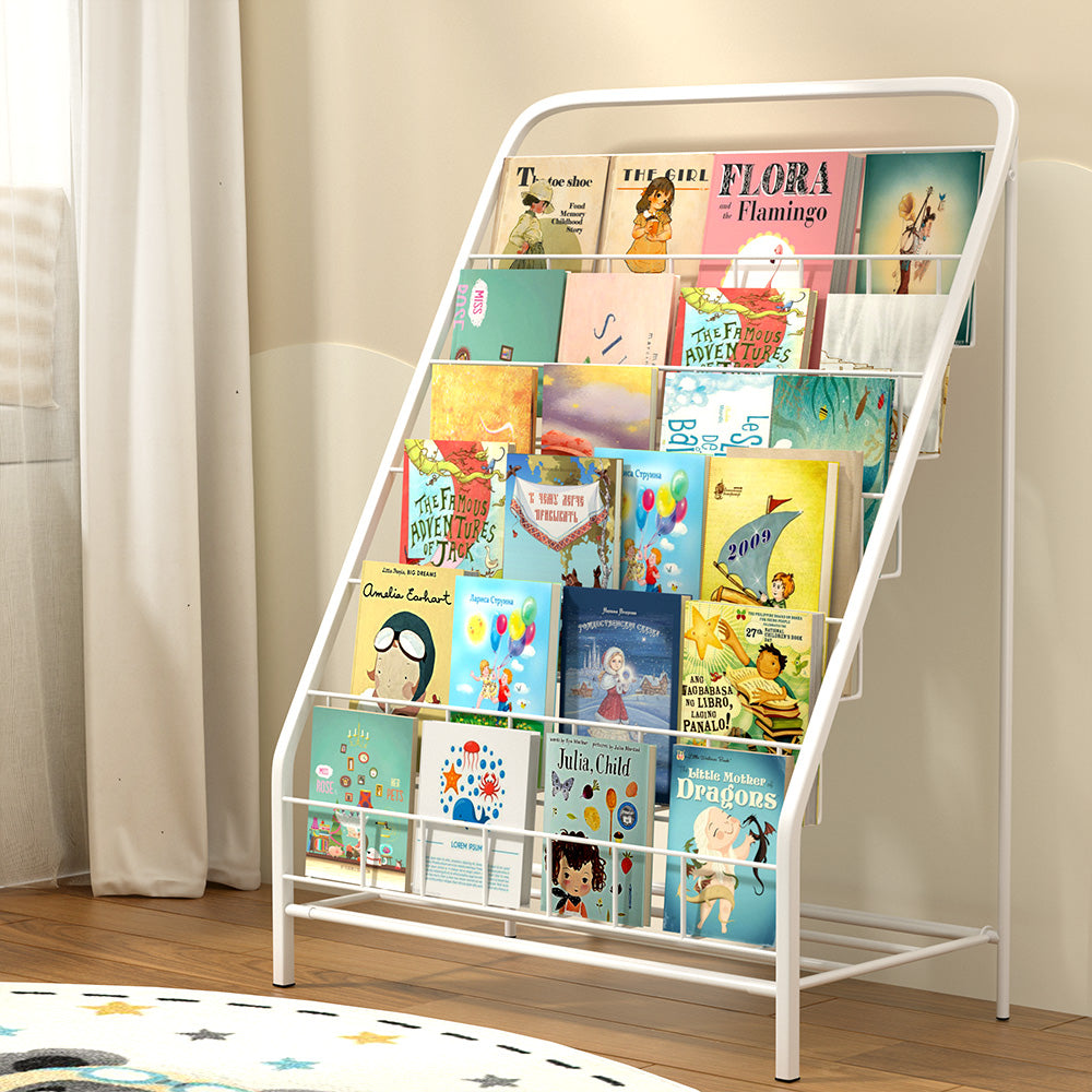 Marlook 6 Tiers Kids Bookshelf Magazine Rack Children Bookcase Organiser Foldable