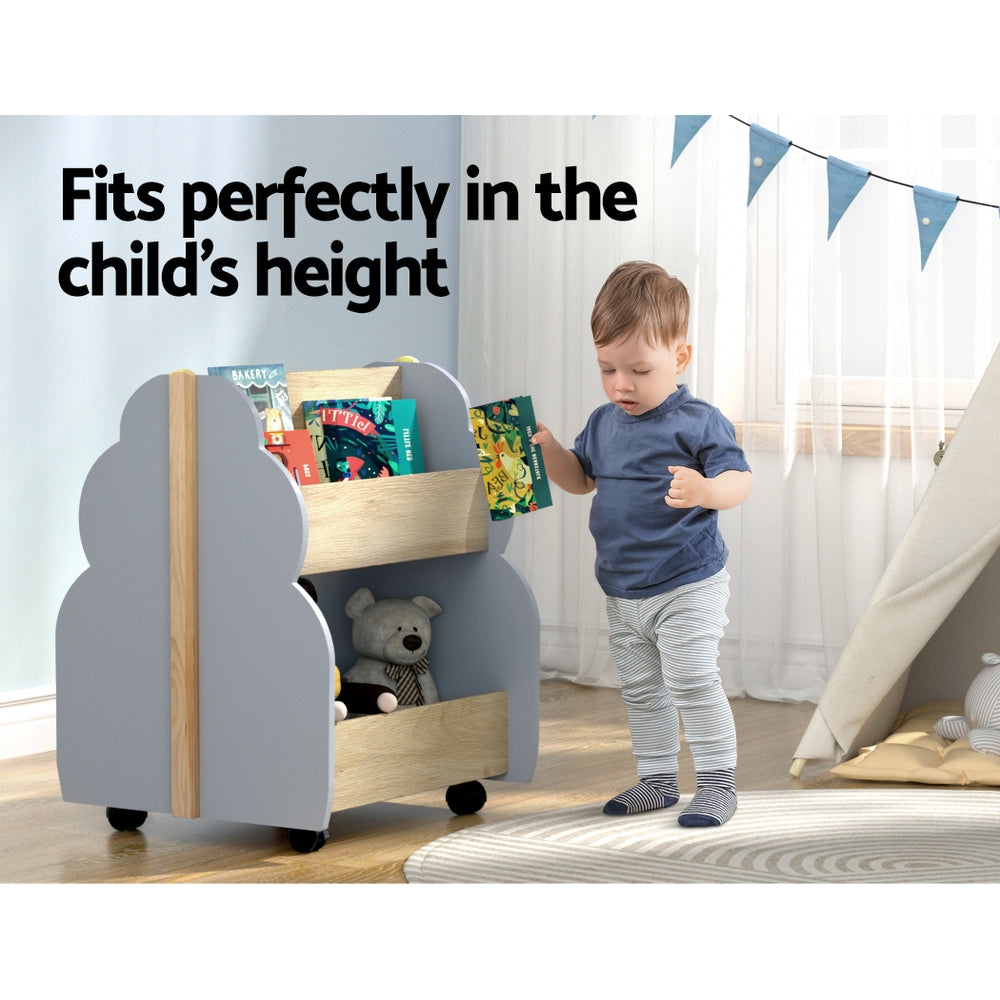 Marlook Kids Toy Box Bookshelf Storage Bookcase Organiser Display Shelf