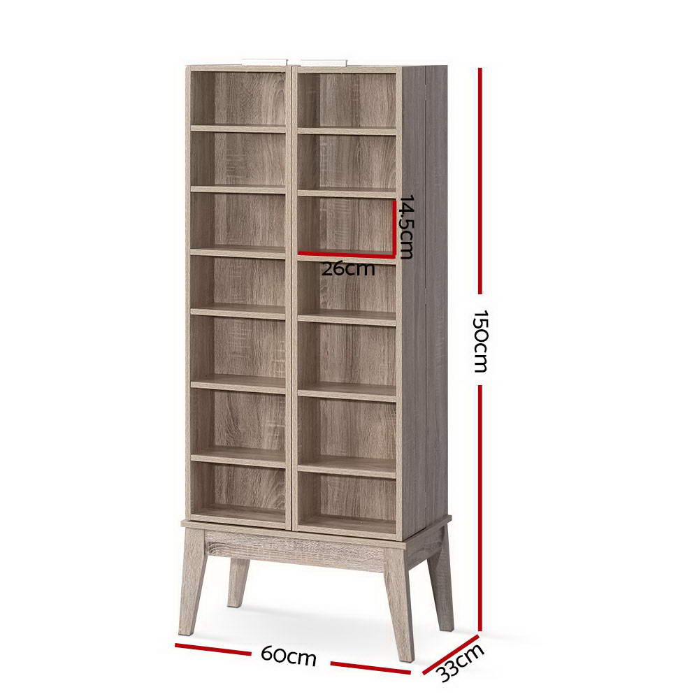 Marlook Bookshelf CD Storage Rack - BERG Oak
