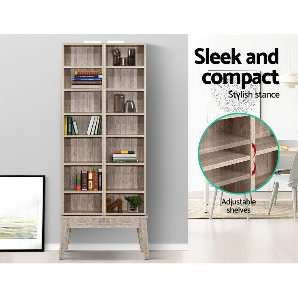 Marlook Bookshelf CD Storage Rack - BERG Oak