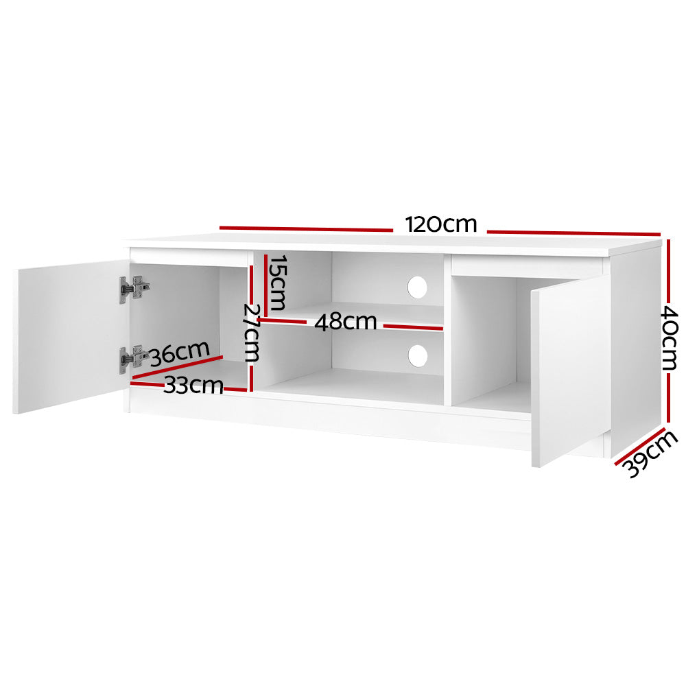 Marlook TV Cabinet Entertainment Unit 120cm White Anita