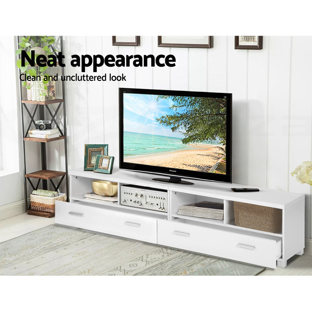 Marlook TV Cabinet Entertainment Unit 180cm White Eddie
