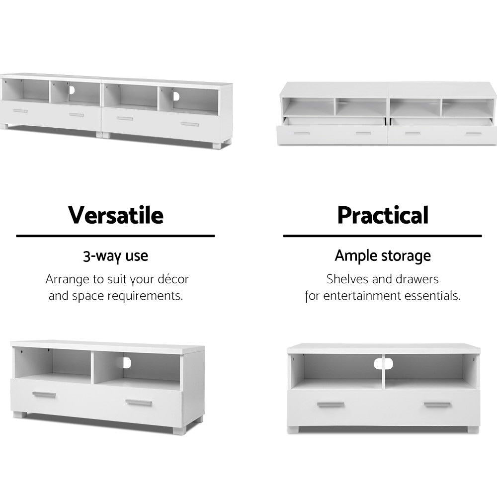 Marlook TV Cabinet Entertainment Unit 180cm White Eddie