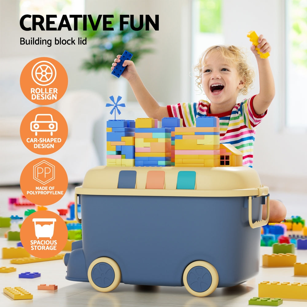 Marlook 3PCS Toy Storage Box Cute Car Toy Container Kids Toys Organiser Snack Boxes
