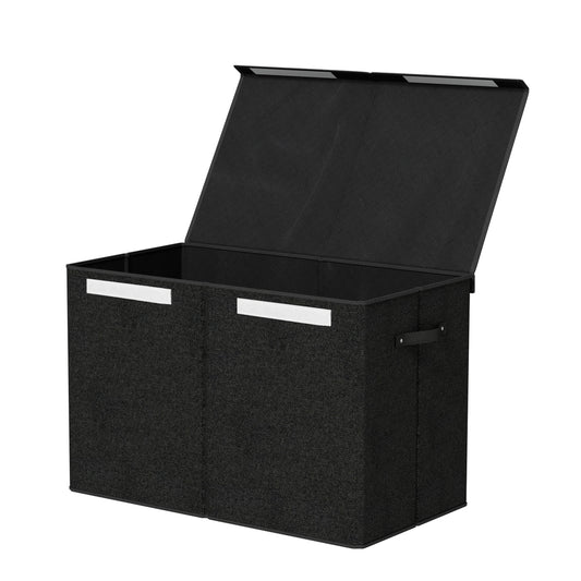 Marlook Large Toy Box Chest Storage with Flip-Top Lid Foldable Organizer Bins
