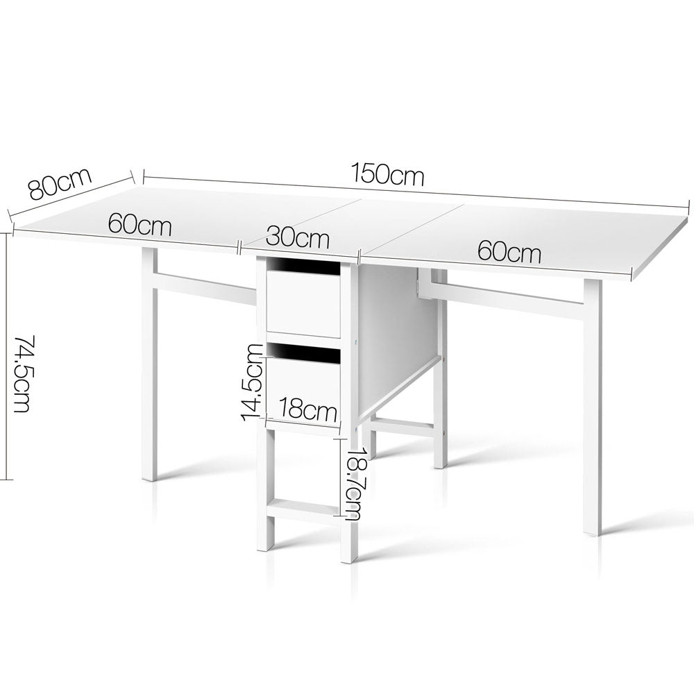 Marlook Dining Table Rectangular Extendable White